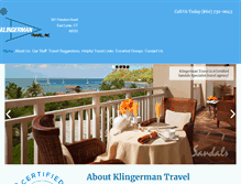 Tablet Screenshot of klingermantravel.com